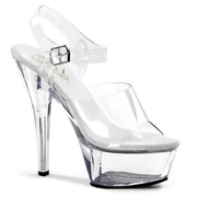 Pleaser KISS-208 Platform Sandal (Clear/Clear)