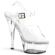 Pleaser KISS-208LS Platform Sandal (Clear/Clear)