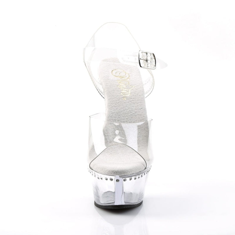 Pleaser KISS-208LS Platform Sandal (Clear/Clear)