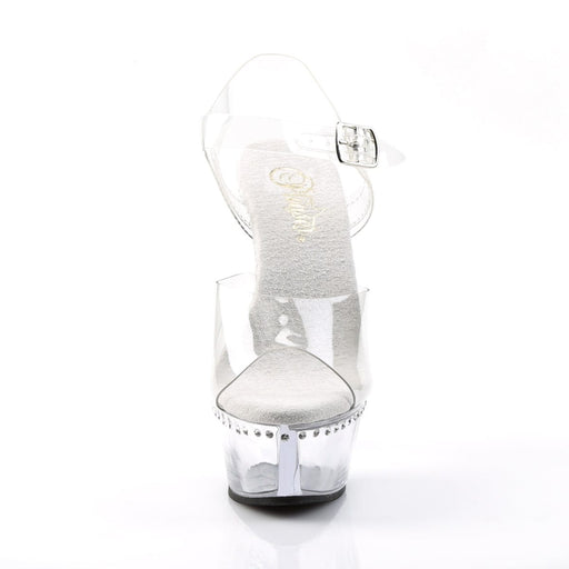 Pleaser KISS-208LS Platform Sandal (Clear/Clear)