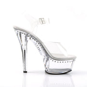 Pleaser KISS-208LS Platform Sandal (Clear/Clear)