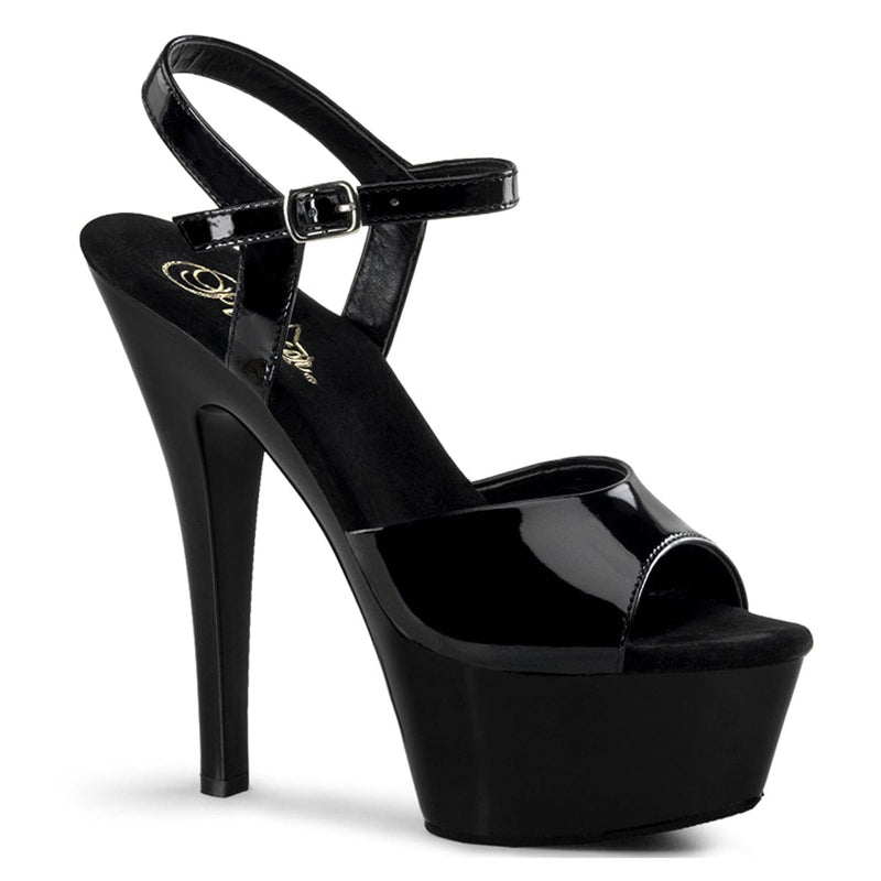 Pleaser KISS-209 Platform Sandal (Black Patent/Black)