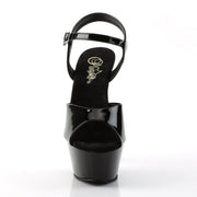 Pleaser KISS-209 Platform Sandal (Black Patent/Black)