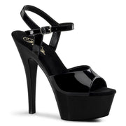 Pleaser KISS-209 Platform Sandal (Black Patent/Black)
