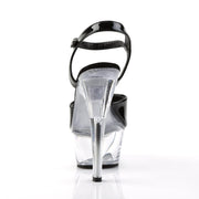 Pleaser KISS-209 Platform Sandal (Black Patent/Clear)
