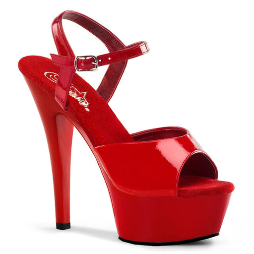 Pleaser KISS-209 Platform Sandal (Red Patent/Red)