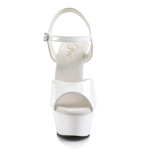Pleaser KISS-209 Platform Sandal (White Patent/White)