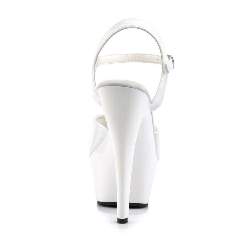 Pleaser KISS-209 Platform Sandal (White Patent/White)