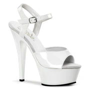 Pleaser KISS-209 Platform Sandal (White Patent/White)
