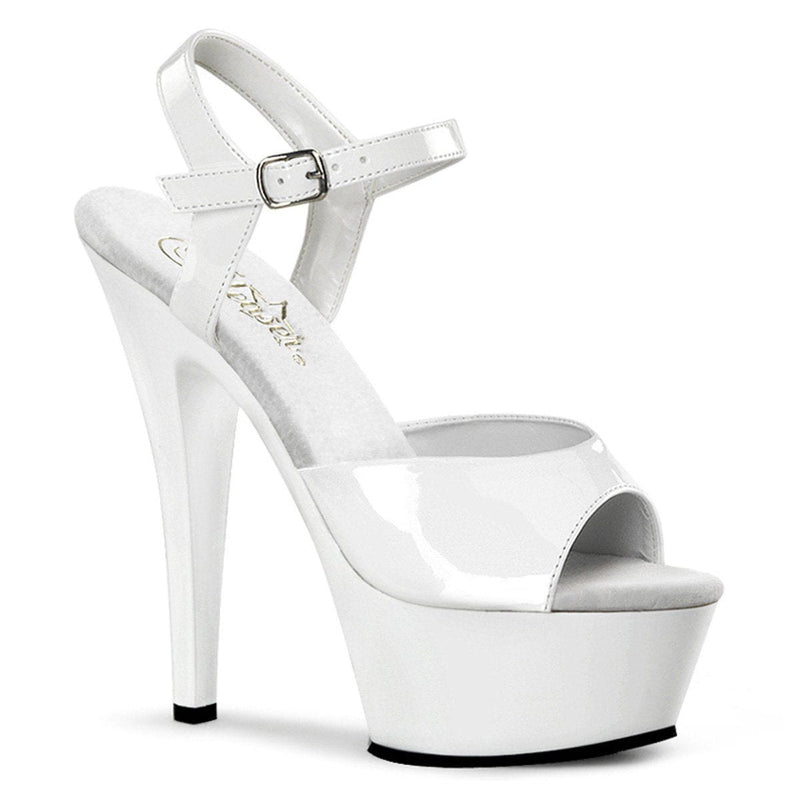 Pleaser KISS-209 Platform Sandal (White Patent/White)