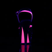 Pleaser KISS-209TT Platform Sandal (Black Patent/Black-Neon Hot Pink)