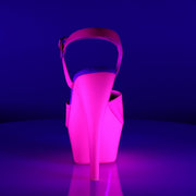Pleaser KISS-209UV Platform Sandal (Neon Hot Pink/Hot Pink)