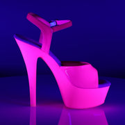 Pleaser KISS-209UV Platform Sandal (Neon Hot Pink/Hot Pink)