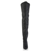 Pleaser LEGEND-8868 Thigh High Boot (Black Leather (P))