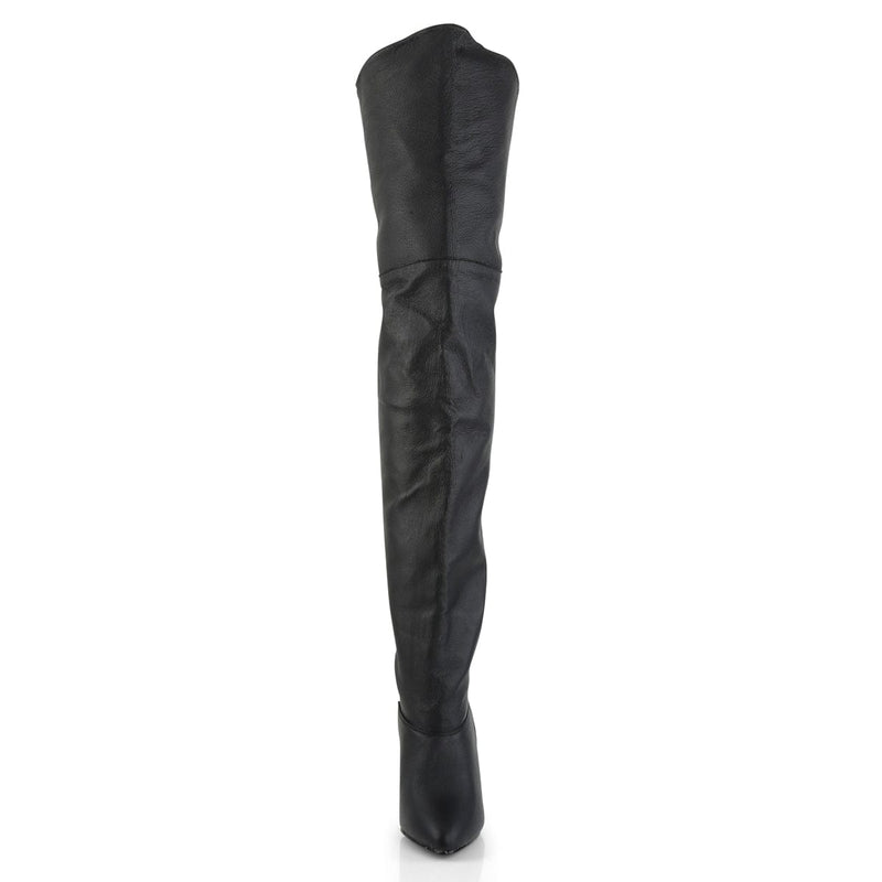 Pleaser LEGEND-8868 Thigh High Boot (Black Leather (P))
