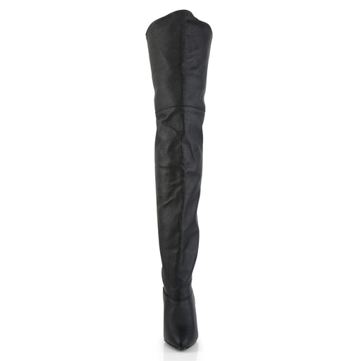 Pleaser LEGEND-8868 Thigh High Boot (Black Leather (P))