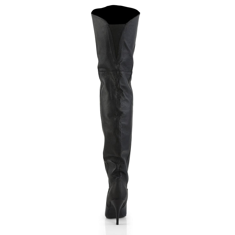 Pleaser LEGEND-8868 Thigh High Boot (Black Leather (P))