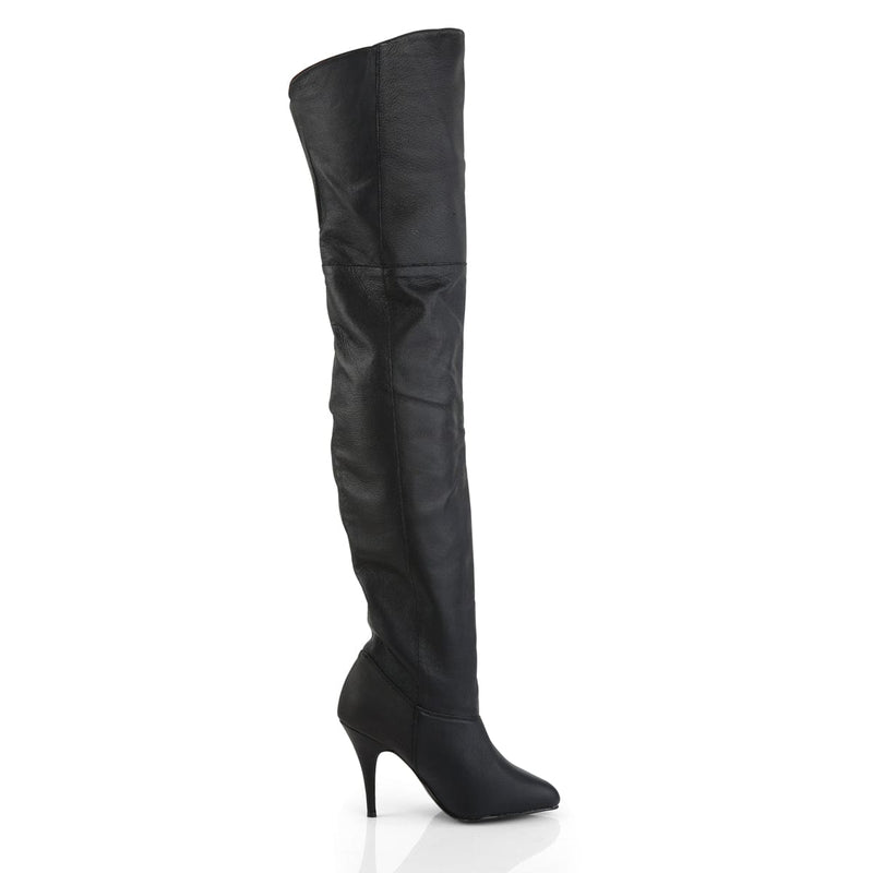 Pleaser LEGEND-8868 Thigh High Boot (Black Leather (P))