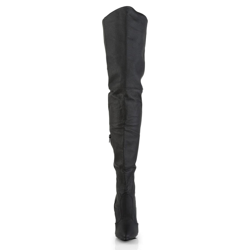 Pleaser LEGEND-8899 Thigh High Boot (Black Leather (P))