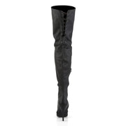 Pleaser LEGEND-8899 Thigh High Boot (Black Leather (P))