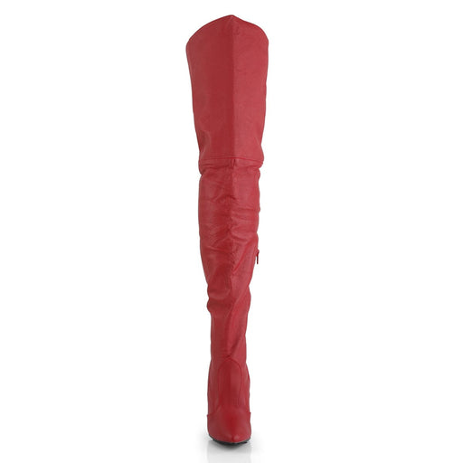 Pleaser LEGEND-8899 Thigh High Boot (Red Leather (P))