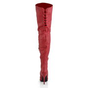 Pleaser LEGEND-8899 Thigh High Boot (Red Leather (P))