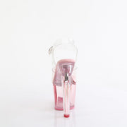 Pleaser LOVESICK-708T Platform Sandal (Clear/Baby Pink Tinted)