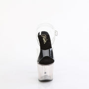 Pleaser LOVESICK-708T Platform Sandal (Clear/Smoke Tinted)