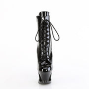 Pleaser MOON-1020DIA Platform Ankle Boot (Black Patent/Black)