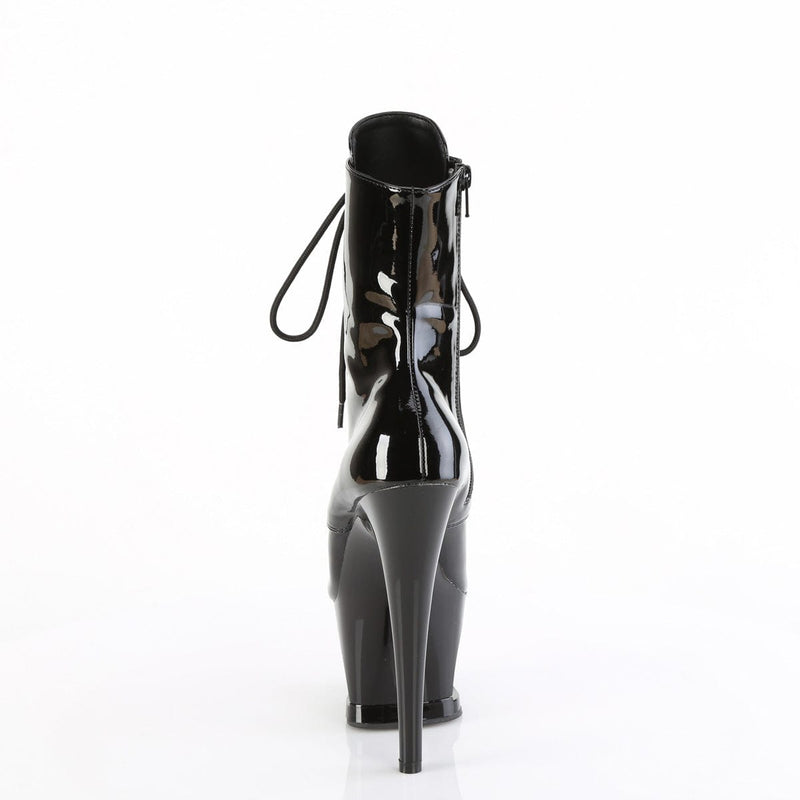 Pleaser MOON-1020DIA Platform Ankle Boot (Black Patent/Black)