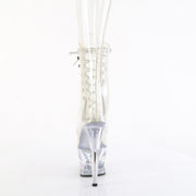 Pleaser MOON-1021C-DIA Platform Ankle Boot (Clear/Clear)