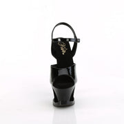 Pleaser MOON-709H Black Patent/Black-Red