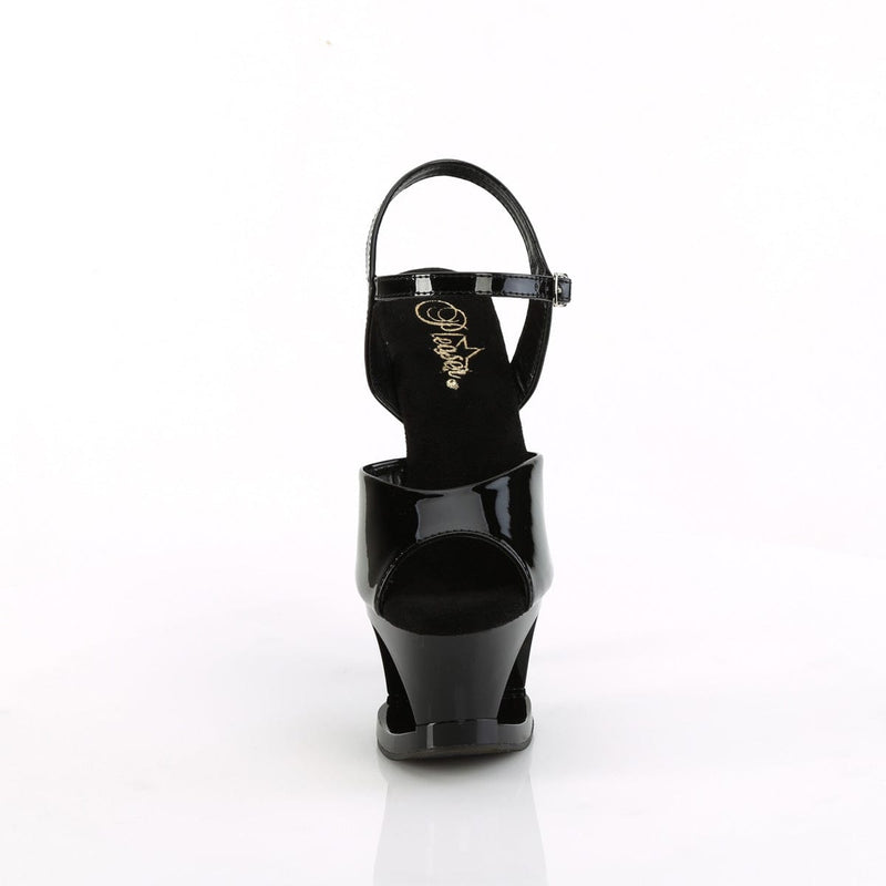 Pleaser MOON-709H Black Patent/Black-Red