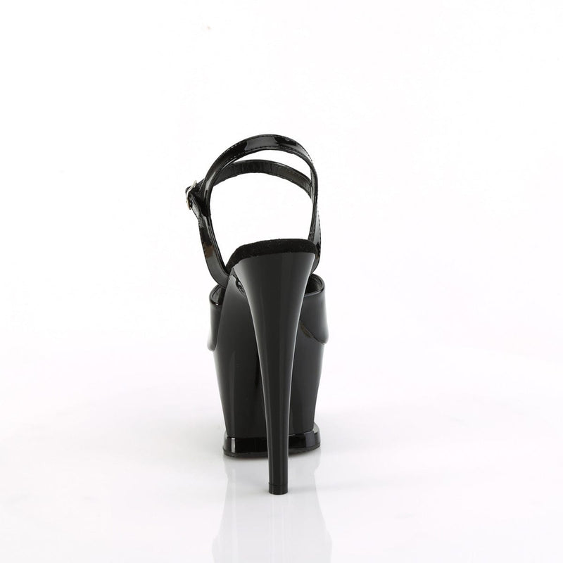 Pleaser MOON-709H Black Patent/Black-Red