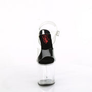 Pleaser NAUGHTY-808 Platform Sandal (Clear-Black/Clear)