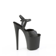 Pleaser NAUGHTY-809 Platform Sandal (Black Faux Leather/Black Matte)
