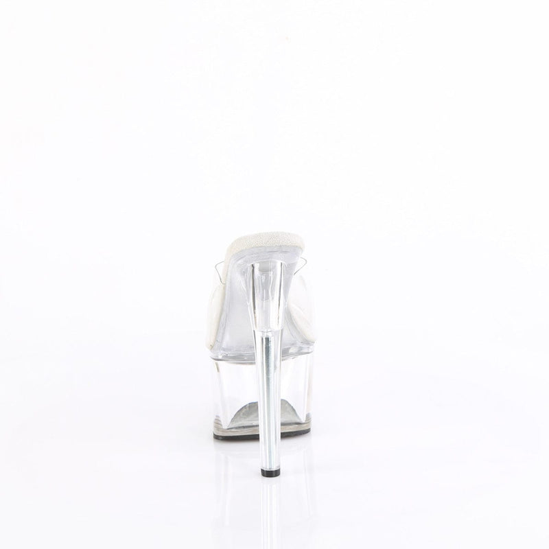 Pleaser PASSION-701 Platform Slide (Clear/Clear)