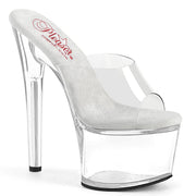 Pleaser PASSION-701 Platform Slide (Clear/Clear)