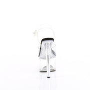 Pleaser PASSION-708 Platform Sandal (Clear-Black/Clear)