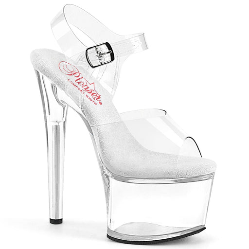 Pleaser PASSION-708 Platform Sandal (Clear/Clear)