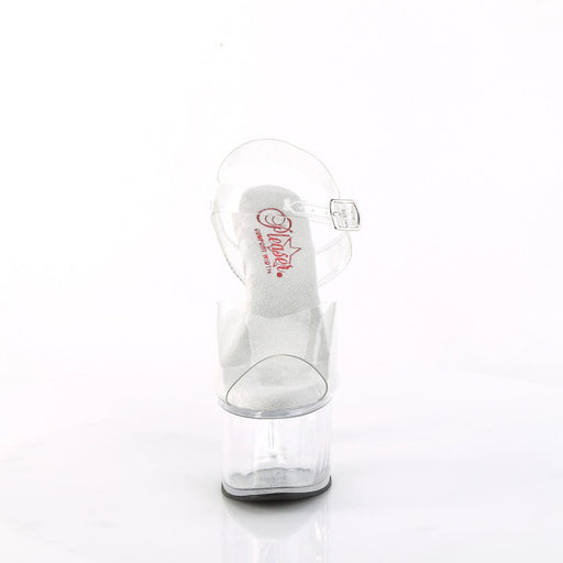 Pleaser PASSION-708 Platform Sandal (Clear/Clear)