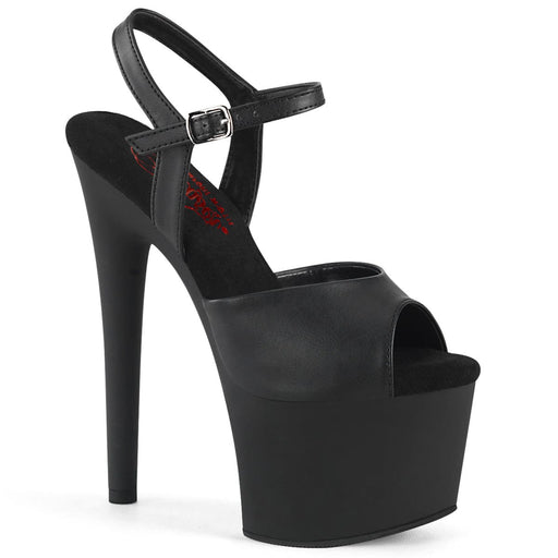 Pleaser PASSION-709 Black Faux Le/Black Matte