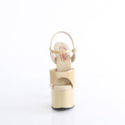 Pleaser PASSION-709 Platform Sandal (Cream Patent/Cream)