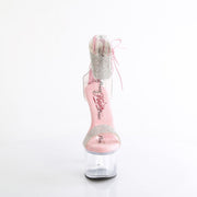 Pleaser PASSION-727RS Platform Sandal (Clear-Baby Pink/Clear)