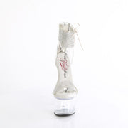 Pleaser PASSION-727RS Platform Sandal (Clear-Silver/Clear)