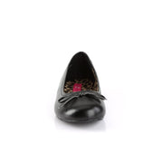 Pleaser Pink Label ANNA-01 Flat (Black Faux Leather)