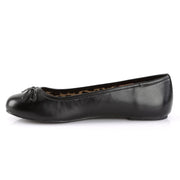 Pleaser Pink Label ANNA-01 Flat (Black Faux Leather)