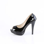 Pleaser Pink Label CHLOE-01 Pump (Black Patent)