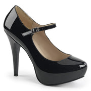 Pleaser Pink Label CHLOE-02 Pump (Black Patent)
