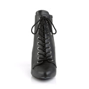 Pleaser Pink Label DIVINE-1020 Ankle Boot (Black Faux Leather)